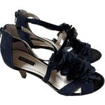 Alex Marie Black Floral Embellished Heels – Size 8 Photo 3