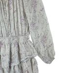 Love Shack Fancy  Silk Floral Ruffle Mini Dress M Boho Cottagecore Romantic smocked Photo 3