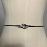 VINTAGE Silver Tone Leaf Slinky Snake Belt Photo 0