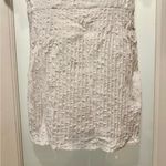 SheIn  LWD White Textured Mini Dress Ties in front off or on shoulder Dainty Photo 7