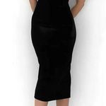 NWT Rumored Runaway midi black velvet dress Photo 2