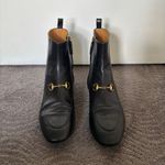 Gucci Jordaan Horsebit Chelsea Leather Black Side Zip Flat Ankle Boots Size 41.5 Photo 4