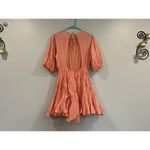 Rhode Molly Puff Sleeve Mini Dress Medium M Coral Pink Photo 1