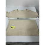 Lucky Brand Womans Long Sleeve Pullover Sweater M/M V Neck Side Slits Beige Photo 5