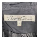 Kenneth Cole  Black Trench Coat Sz L Photo 1