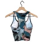 Calvin Klein  Performance Flower Power Crop Top Printed Racerback Wicking Tank Photo 6
