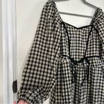 Listicle  Long Sleeve Gingham Sweetheart Midi Dress L NWOT Photo 3