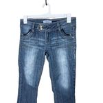 Candie's ‎ Womens Y2K Capri Jeans Size 7 Medium Blue Distressed Cuffed Photo 1