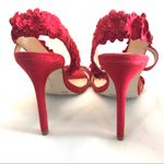 Jessica Simpson "JESSIN" RED FABRIC FLORAL DETAIL STILETTO HEELS (6M) Photo 5