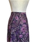 Karin Stevens Vintage Floral Paisley Midi Skirt Vamp Whimsigoth Witchy Sz 12 Elastic Waist Photo 2