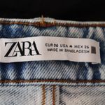 ZARA Blue Cut-off Jean Shorts size 4 Photo 2