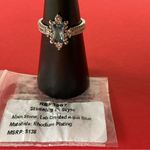 Bomb Party RBP3967 “Stunning In Style” LC Aqua Blue on Rhodium Size 10 Ring NWT Photo 3