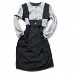 Vintage 80s Two Tone Colorblock Dress Size 12 Photo 1