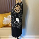Calvin Klein black cut out dress with white lining. NWT. Photo 3