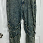 SheIn  Acid Wash Chain Jeans Photo 0