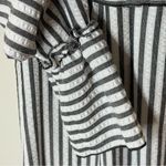 Fashion Fuse 🏷️NWT  3/4 Sleeves Striped Seersucker Off Shoulder Ruffle Top S Photo 2