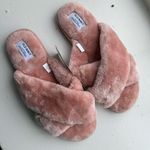 Old Navy  Pink Faux Fur Slippers Size 9 Photo 0