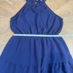 Petal and Pup  Makayla Navy Blue Halter Tiered Maxi Dress *No belt* Size XL Photo 8