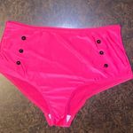 Unbranded High Rise Barbie Pink & Black Strapless Bikini Photo 7