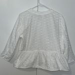 Chico's  EVIE Cotton Eyelet Jacket White Chico SZ 2 Women’s Large L 12 Photo 1