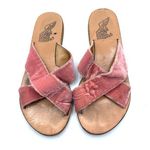 ANCIENT GREEK SANDALS Thais Dusty Pink Velvet slip on sandals sz 40 Photo 0