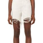 DL1961 Womens 28 Emilie Ripped High Waist Fray Hem Denim Shorts in White NEW Photo 0
