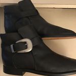 Kenneth Cole New York collection women black leather biker short boots Size 6.5 Photo 5