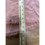 Umgee Linen Blend Top Size S Mauve Tan Flowing Short Slv Raw Frayed Hem Boho Photo 3