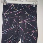 Zyia  Black with Multicolor Pattern Cropped Atheltic Leggings size 4 -#720 Photo 1
