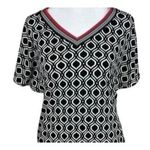 White House | Black Market Geometric Tie V Open Back Mini Dress XS Black Pink Photo 1