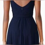AMSALE Campbell Long Gown in Navy Navy Bridesmaid Dress Formal Photo 2