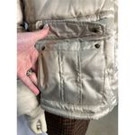 Esprit VTG Y2K puffer removable fur hood fleece lined jacket cream size medium Photo 9