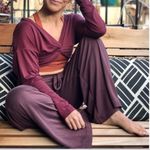 Fabletics | Liv Twist Front Cropped Hoodie Wine Photo 4