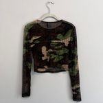 Windsor VINTAGE CAMO SHEER ALL OVER PRINT LONG SLEEVE SHIRT Photo 5