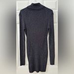ALLSAINTS NWOT Sweater Dress Size Large Black/Silver Juliette Ribbed Turtleneck Photo 2