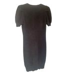 Modo International Women’s Angora Rabbit Hair Midi Dress Black L Size L Photo 4
