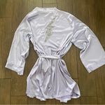 Savage X Fenty Lavender Satin Robe with Lightning Accent size XL Purple Photo 5