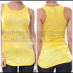 Girls Just Wanna Have Fun Yellow Bling Tank Sz L Silver Size L Photo 1