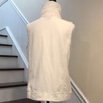 Ralph Lauren  Ivory Full Zip Diamond Quilted Lined Fleece Sleeveless Coat Vest Photo 6