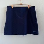Speedo Navy Blue Skort Active Skirt Shorts Perforated Tennis Golf Mature Modest Photo 0