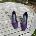 Franco Sarto  Mila Purple Suede Leather Almond Toe Pump Heels‎ size 9 Photo 3