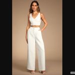 Lulus  Tank Top L NWT  Tweed Cropped Chic and Sophisticated Ivory Textured Photo 4