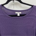 Croft & Barrow 1x plus size Purple Long Sleeve sweater textured knit pullover Photo 7