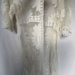POL bohemian White Floral Lace Kimono Cover-Up, off white One Size Photo 4