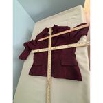 Rena Rowan Blazer Jacket Womens 16 Maroon Paisley Print Single Breasted 2 Button Photo 7