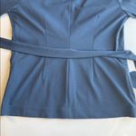 White House | Black Market WHBM Slate Blue Slip On Belted Blazer Jacket Size 12 Photo 9