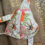 Volcom  Desert Blooms Floral Orange Green Triangle Bikini Top Small NWT Photo 2