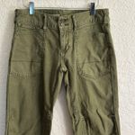 Pilcro Anthropologie  Army Green  The Wanderer ‎ Size 26 Low Rise Pants Photo 8