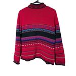 Vintage Koret Floral Embroidered Knit Women's Zip Up Sweater Jacket Size M Red Size M Photo 5