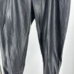Scoop faux leather Black joggers pull on L casual fall winter active neutral Size L Photo 7